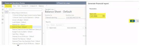 Financial reports – View and export