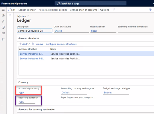Ledger form