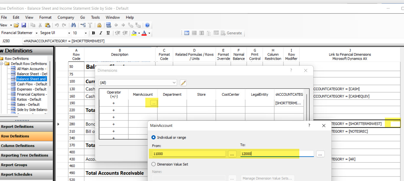 Default Report Financial reports – using default reports