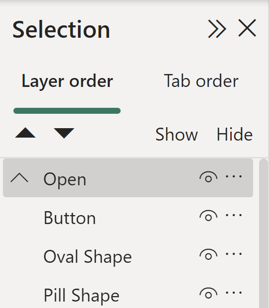 Create custom toggle buttons in power BI