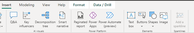 Create buttons in Power BI