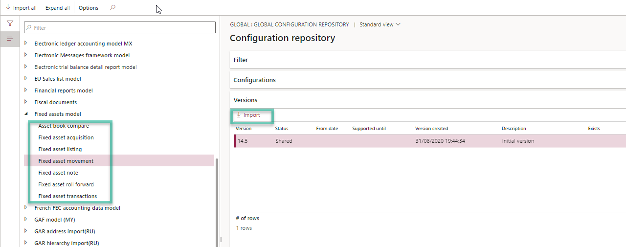 Electronic reports menu