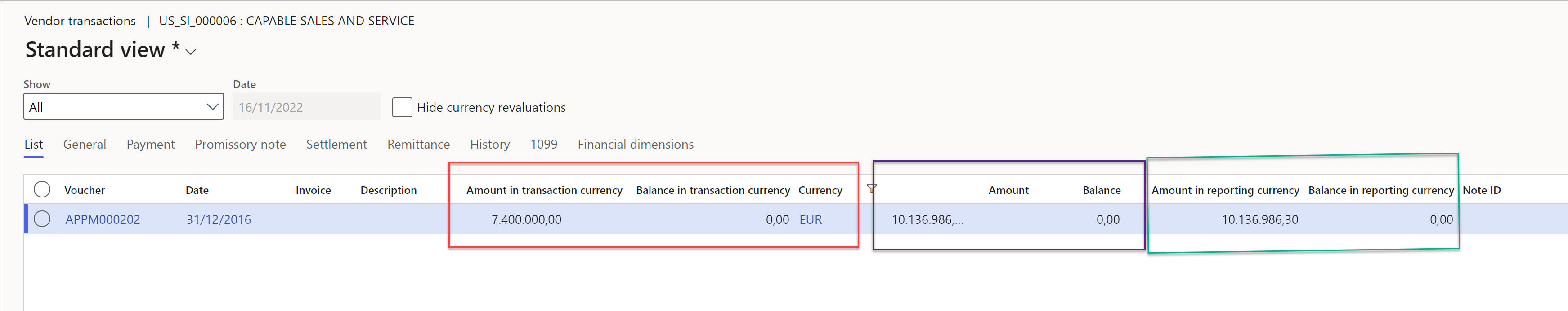 Vendor transactions