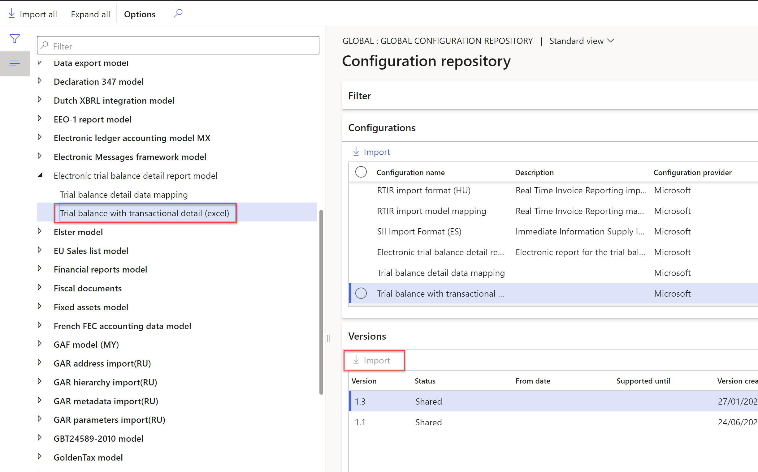 ER Configuration repository